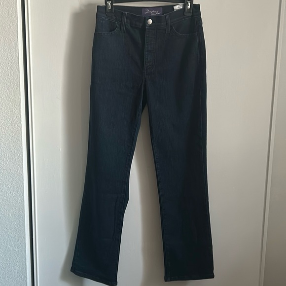 Not Your Daughter’s Jeans NYDJ Marilyn Straight Leg Dark Wash Denim Jean - Picture 2 of 10
